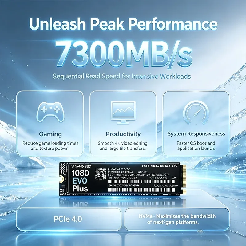 M.2 Nvme 4Tb Pcie 4.0 Ssd - 고속, 정품, 최신 1080 EVO Plus