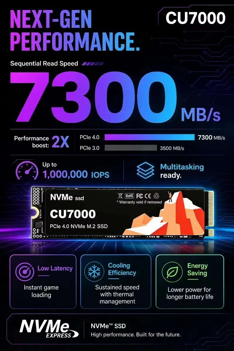 CU7000 SSD M.2 NVMe 내장형 솔리드 스테 - M.2 Nvme 4Tb Pcie 4.0 Ssd 리뷰 및 가격